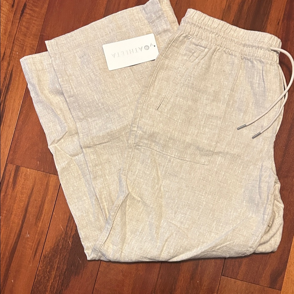 Athleta Retreat Tan Linen Pants